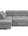 Urban Cali Pasadena 104.5" Wide Large Sleeper Sectional Sofa Bed with Storage Ottoman and 2 Stools, image 54