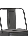 Set of Two 30" Black Iron Low Back Bar Height Bar Chairs
