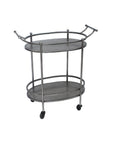 15 X 28 X 31 Bronze Antique Oval  Service Cart