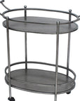 15 X 28 X 31 Bronze Antique Oval  Service Cart