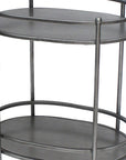 15 X 28 X 31 Bronze Antique Oval  Service Cart