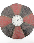 30" Red And Black Metal Analog Novelty Wall Clock