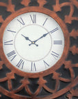 23" Bronze Metal Analog Square Wall Clock