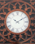 23" Bronze Metal Analog Square Wall Clock