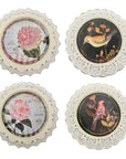 Set of Four Brown And White Bird No Entertainment No Food & Beverage No Fantasy & Sci-Fi Flower Metal No People Circle No Spiritual & Religious