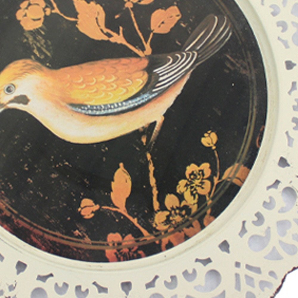 Set of Four Brown And White Bird No Entertainment No Food &amp; Beverage No Fantasy &amp; Sci-Fi Flower Metal No People Circle No Spiritual &amp; Religious