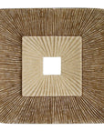 Set of Two Brown Abstract Geometric Sandstone Square Hanging Wall Decor