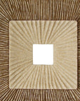 Set of Two Brown Abstract Geometric Sandstone Square Hanging Wall Decor