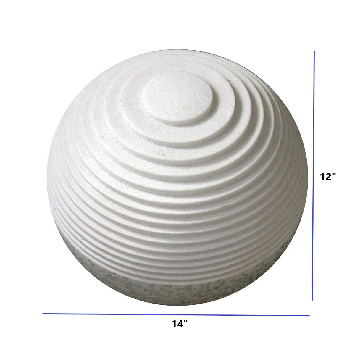 12" White Sandstone Garden Stone