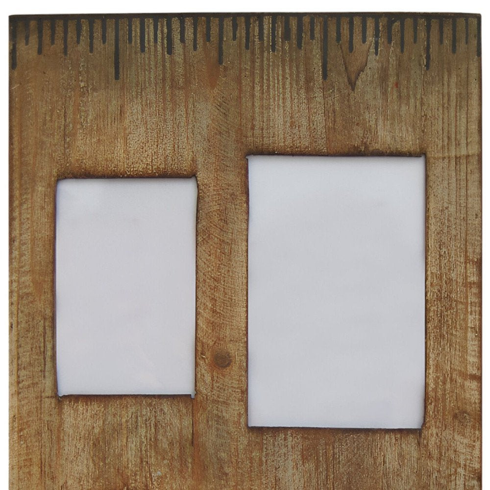 Multiple Sizes Brown Distressed Solid Wood Tabletop Picture Frame
