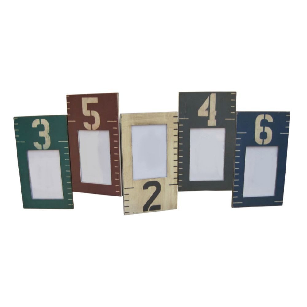 Blue Green And Red Solid Wood Tabletop Picture Frame