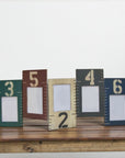 Blue Green And Red Solid Wood Tabletop Picture Frame