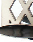 6" White Wood Wall Sconce Candle Holder