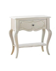 26" Solid Wood And Mirrored Glass Nightstand