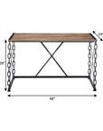 48" Brown and Black Computer Desk