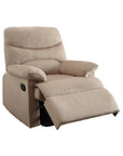 35" Light Brown Microfiber Manual Recliner