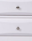 25" Espresso Three Drawers Solid Wood Nightstand