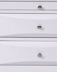 25" Espresso Three Drawers Solid Wood Nightstand