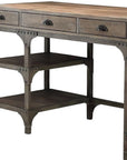 47" Natural and Gray Writing Desk With Three Drawers