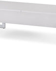 47" White and Silver Wood And Metal Lift Top Sled Coffee Table