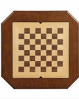 28" Brown Cherry Octagonal Game Table With Drawer