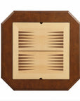 28" Brown Cherry Octagonal Game Table With Drawer