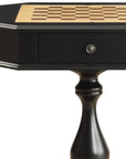28" Brown Cherry Octagonal Game Table With Drawer