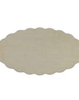 50" Antiqued White Solid Wood Oval Distressed Coffee Table