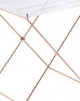 22" Clear and Copper Acrylic and Metal Tray Table