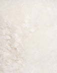 18" White Genuine Sheepskin Cylindrical Pouf Ottoman