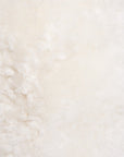 18" White Genuine Sheepskin Cylindrical Pouf Ottoman