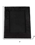 5" x 7" Black Cowhide Hanging & Tabletop Picture Frame with Mat