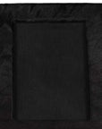5" x 7" Black Cowhide Hanging & Tabletop Picture Frame with Mat