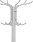 18" X 18" X 70" White  Metal  Coat Rack