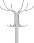 18" X 18" X 70" White  Metal  Coat Rack