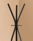 72" Black Metal Coat Rack