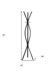 72" Black Metal Coat Rack