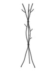 74" Black Metal Modern Tree Branch Coat Rack