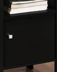 24" Black Wood Nightstand