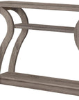 47" Taupe Floor Shelf Console Table With Storage