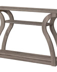 47" Taupe Floor Shelf Console Table With Storage