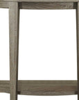 33" Deep Taupe End Table With Shelf