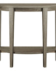 33" Deep Taupe End Table With Shelf