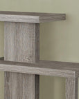 32" Taupe Free form Floor Shelf Console Table With Storage