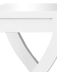 32" White Wood Square End Table With Two Shelves