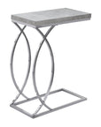 18.25" X 10.25" X 25" White Mdf Metal Accent Table