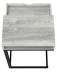 10.25" X 15.75" X 24.5" Cappuccino Finish And Gold Laminated Drawer Accent Table