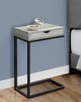 10.25" X 15.75" X 24.5" Cappuccino Finish And Gold Laminated Drawer Accent Table