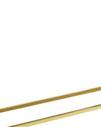 42" Clear And Gold Glass Frame Console Table