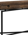 43" Brown And Black Cross Leg Console Table